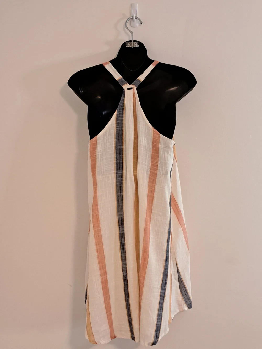 O'Neill Drey Multi Striped Dray Mini Dress Cross Back Straps Size Small NWT - Picture 9 of 10